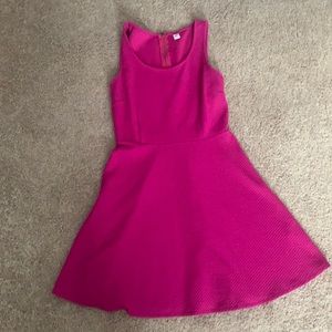 Sleeveless fit and flare pink dress